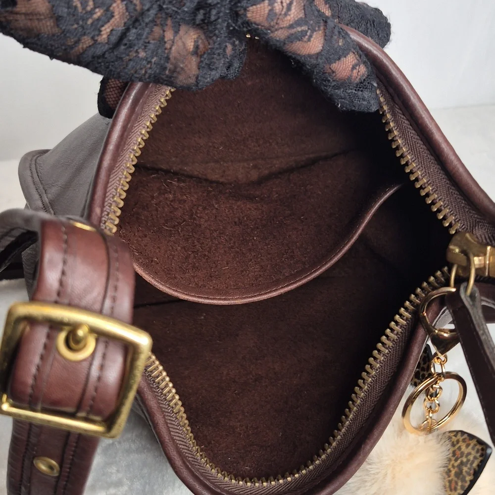 Coach Janice Legacy Dark Brown Leather Shoulder Bag 9950 - Picture 14 of 17